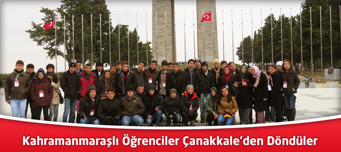 Kahramanmaraşlı Öğrenciler Çanakkale’den Döndüler