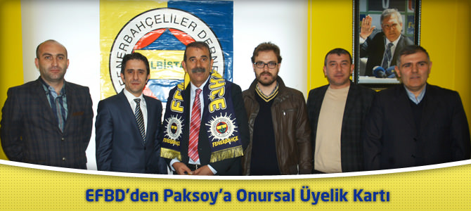 EFBD’den Paksoy’a Onursal Üyelik Kartı