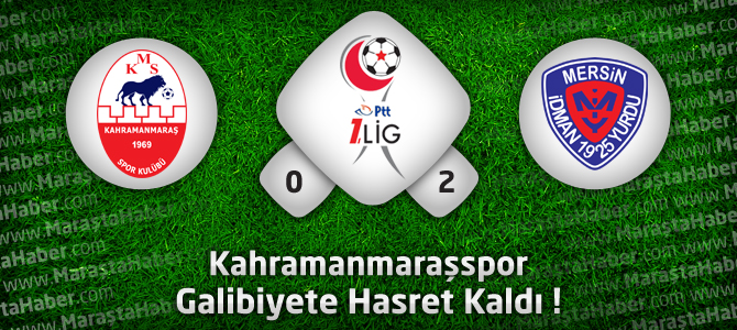 Kahramanmaraşspor 0 - Mersin İdman Yurdu 2 Maçın Özeti