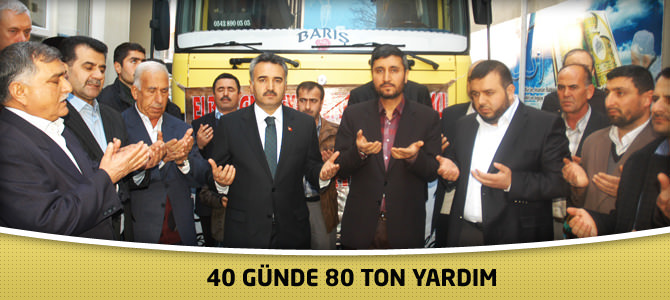 40 Günde 80 Ton Yardım