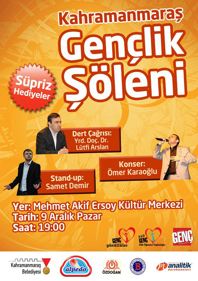 9 Aralık'ta Gençlik Şölenine Davetlisiniz !