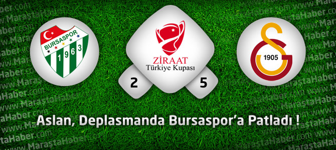 Bursaspor 2 - Galatasaray 5 Maç özeti ve goller