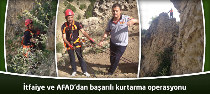 İtfaiye ve AFAD’dan başarılı kurtarma operasyonu