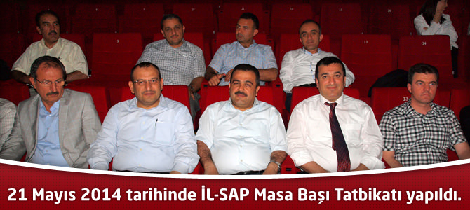 Kahramanmaraş'ta İL-SAP Masa Başı Tatbikatı yapıldı.