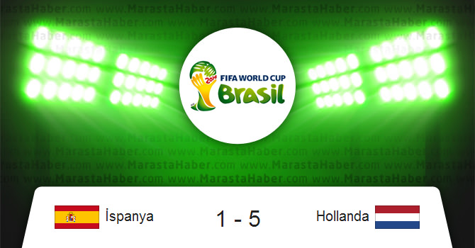 İspanya 1 - Hollanda 5 dünya kupası - Maçın geniş özeti ve maçın golleri