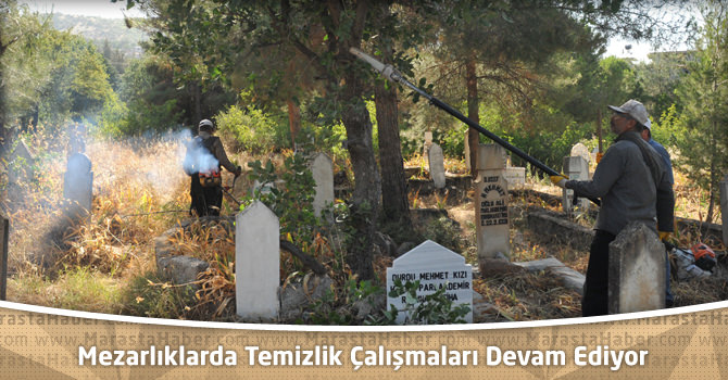 Mezarlıklarda Temizlik Çalışmaları Devam Ediyor