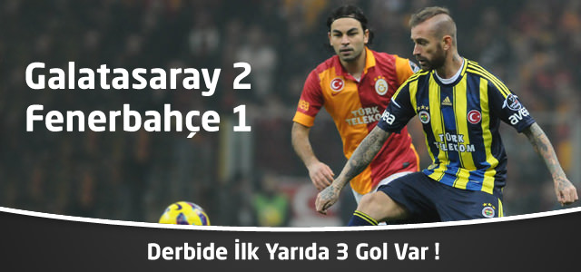 Galatasaray 2 - Fenerbahçe 1 | İlk Yarı Sonucu - Spor Toto Süper Lig 16. Hafta