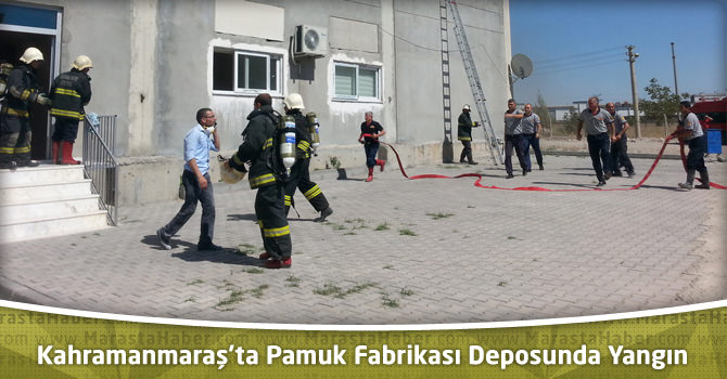 Kahramanmaraş’ta Pamuk Fabrikası Deposunda Yangın