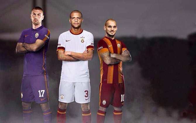İşte Galatasaray'ın 2014-2015 yeni sezonda giyeceği formalar!