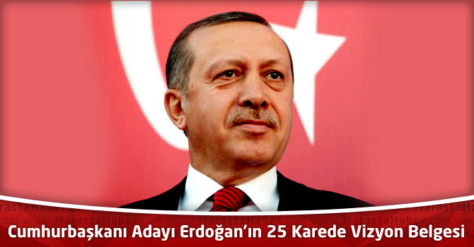 Cumhurbaşkanı Adayı Tayyip Erdoğan'ın 25 Karede Vizyon Belgesi