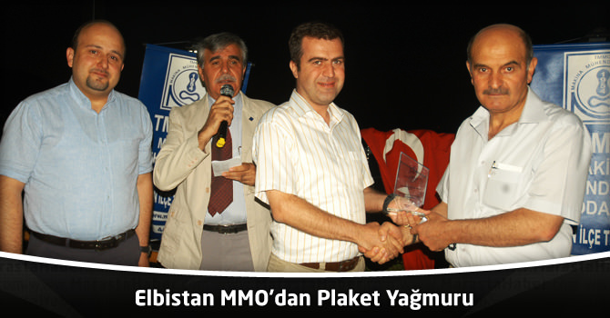 Elbistan MMO’dan Plaket Yağmuru