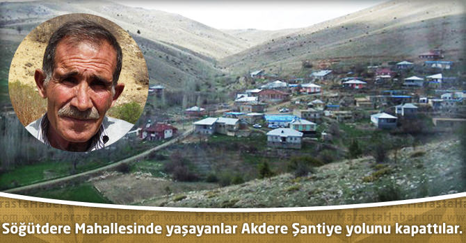 Söğütdere Mahallesinde yaşayanlar Akdere Şantiye yolunu kapattılar.