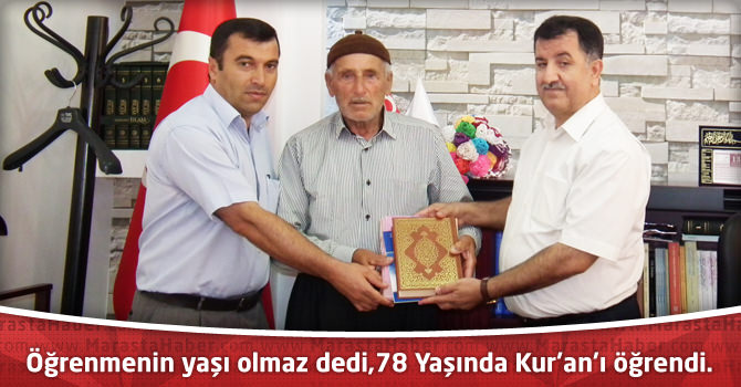 Öğrenmenin yaşı olmaz dedi,78 Yaşında Kur’an’ı öğrendi.