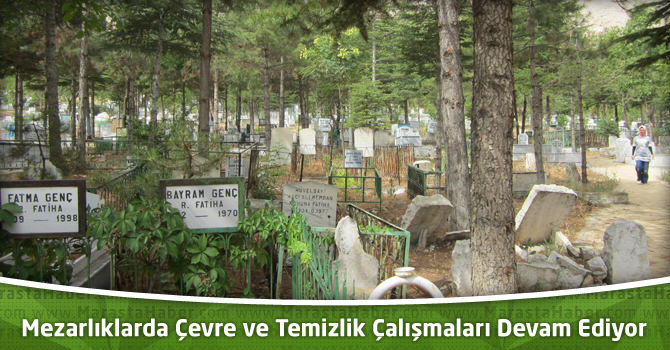 Mezarlıklarda Ağaç Budama Ve Temizlik Çalışmaları Devam Ediyor