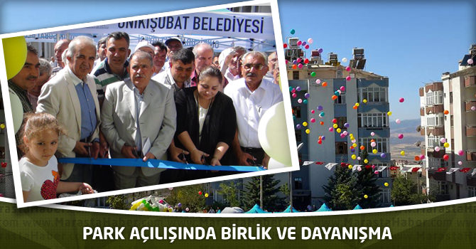 Park Açılışında Birlik Ve Dayanışma Sergilendi