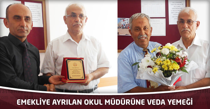 Emekliye Ayrılan Okul Müdürüne Veda Yemeği