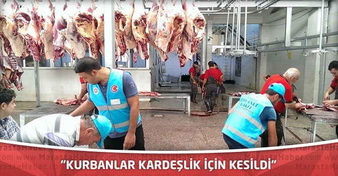 “Kurbanlar kardeşlik için kesildi”