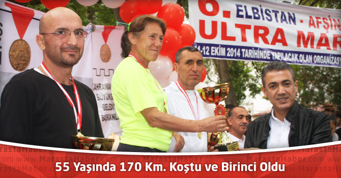 55 Yaşında ki Bayan Sporcu 170 Km. Koştu ve Birinci Oldu