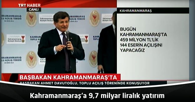 Kahramanmaraş‘a 9,7 milyar liralık yatırım