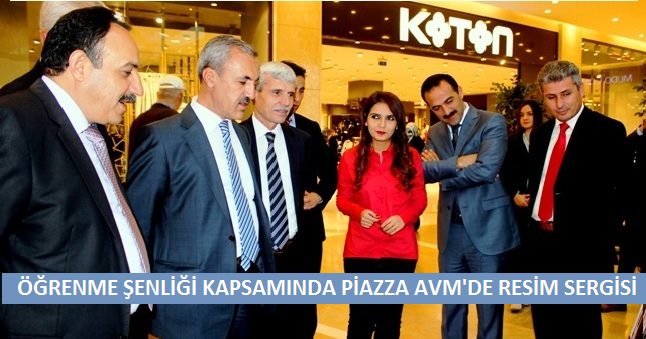 Öğrenme Şenliği Kapsamında Kahramanmaraş Piazza'da Resim Sergisi