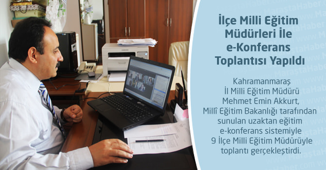 İlçe Milli Eğitim Müdürleri İle E-Konferans Toplantısı Yapıldı