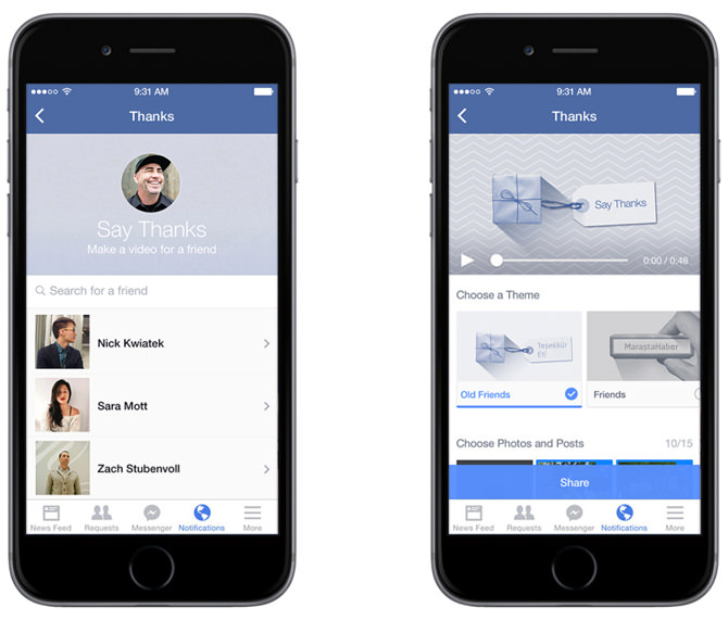 Facebook'tan Yepyeni Bir Özellik : Arkadaşlarına Teşekkür Et !