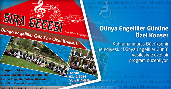 Dünya Engelliler Gününe Özel Konser