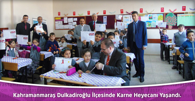 Kahramanmaraş Dulkadiroğlu İlçesinde Karne Heyecanı Yaşandı.