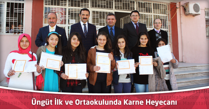 Üngüt İlk ve Ortaokulunda Karne Heyecanı