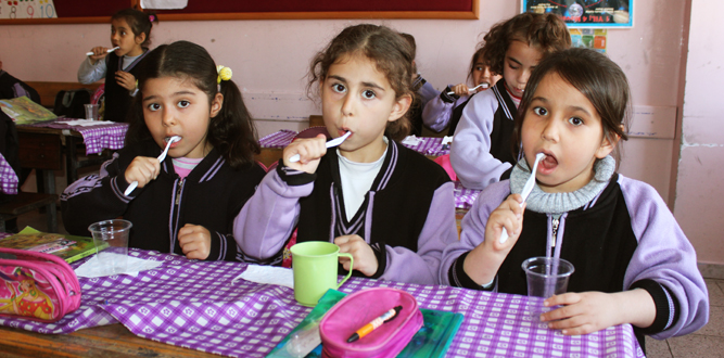 Üngüt İlkokulu’nda Flor Jel Uygulaması