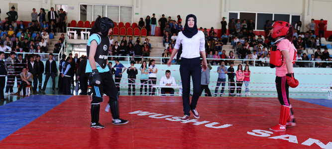 Afşin'de Okullar arası Wushu şampiyonası yapıldı