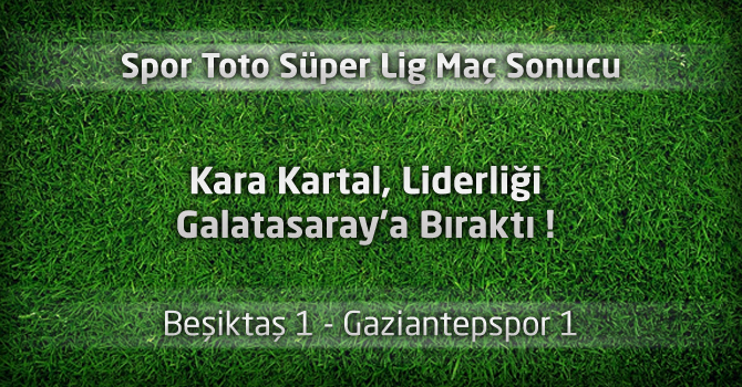 Beşiktaş 1 - Gaziantepspor 1 geniş maç özeti ve maçın golleri