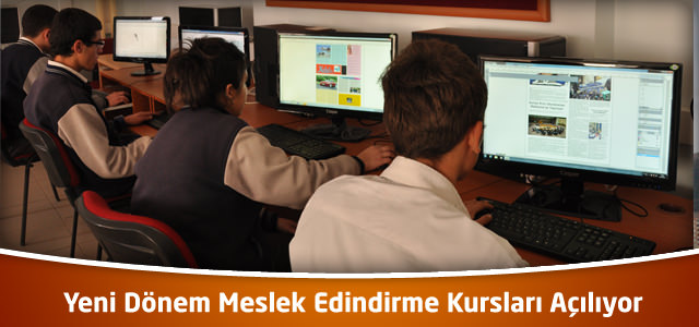 Yeni Dönem Meslek Edindirme Kursları Açılıyor