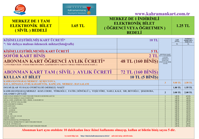 e kent ücret tarifesi duyuru-1 copy