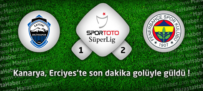 Kayseri Erciyesspor 1 – Fenerbahçe 2 Maçın geniş özeti ve golleri