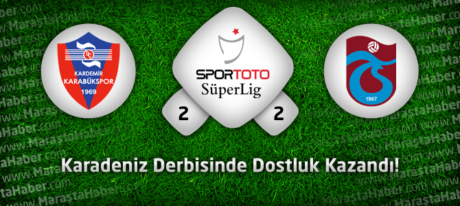 Karabükspor 2 – Trabzonspor 2 geniş maç özeti ve goller