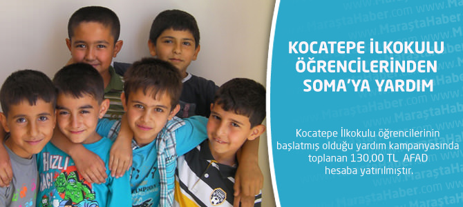 Kocatepe İlkokulu Öğrencilerinden Soma’ya Yardım