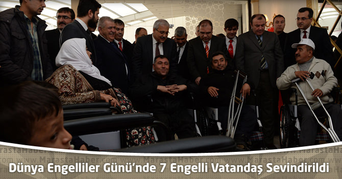 3 Aralık Dünya Engelliler Günü’nde 7 Engelli Vatandaş Sevindirildi