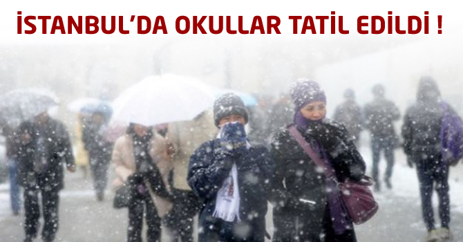 Kar Yağışı Nedeniyle İstanbul’da Okullar Tatil Edildi !