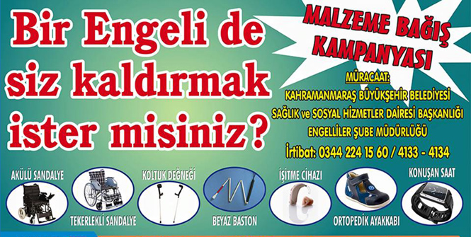 Kahramanmaraş Büyükşehir’den Bağış Kampanyası