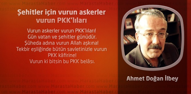 Şehitler için vurun askerler vurun PKK’lıları