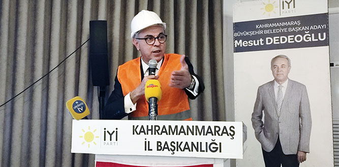 İYİ Parti,KMBŞ Belediye Başkan Adayı Mesut Dedeoğlu Projelerini basınla paylaştı.